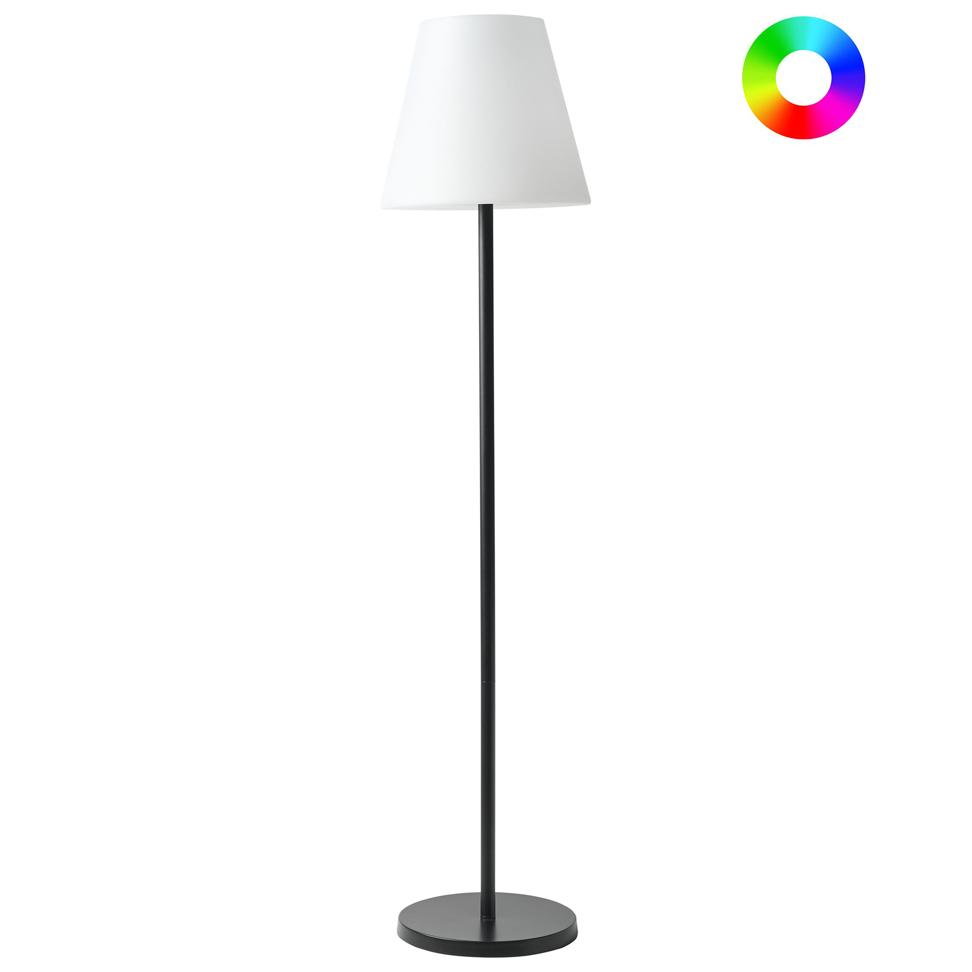 Solcellsdriven LED-golvlampa för utomhusbruk FONESCA med fjärrkontroll Vit