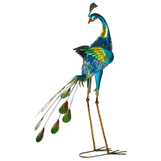 Trädgårdsstaty PEACOCK Blå