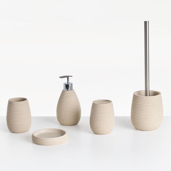 Set med badrumstillbehör i 5 delar QUILA Ljusbeige