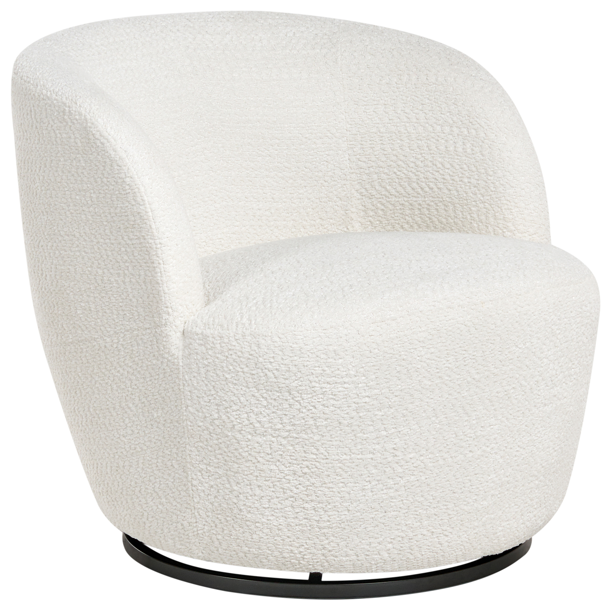 Svängbar fåtölj KUOLPA Chenille Off-White