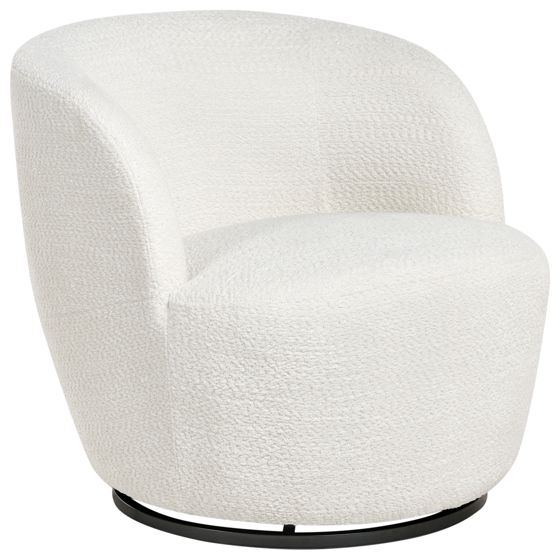 Svängbar fåtölj KUOLPA Chenille Off-White
