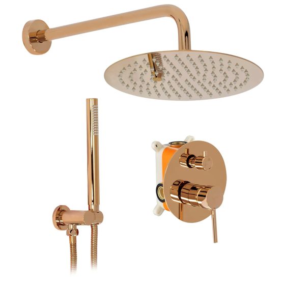 REA Inbyggt Duschset LUNGO Koppar, 36x25x21cm