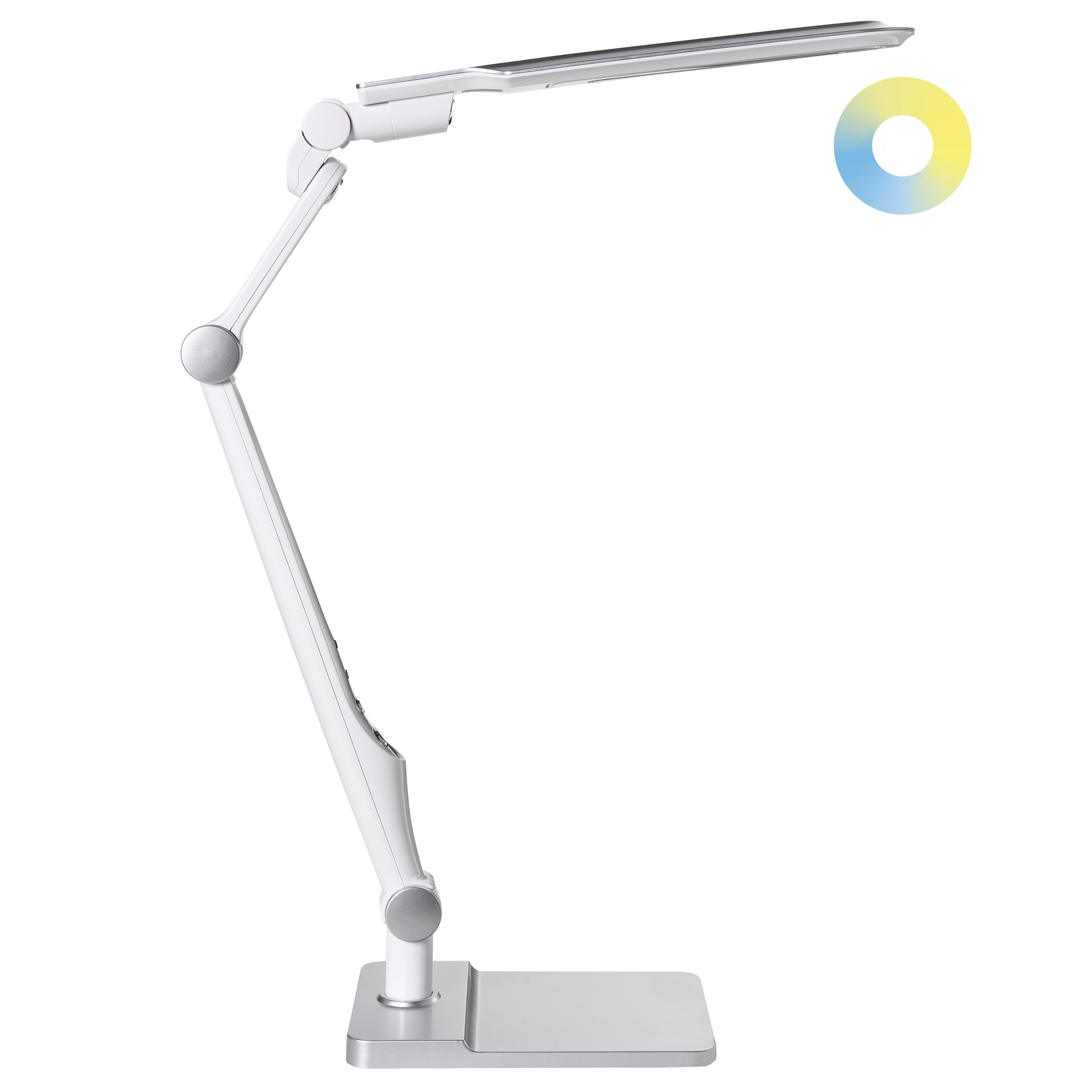 LED-skrivbordslampa PEGASI med dimmer Silver