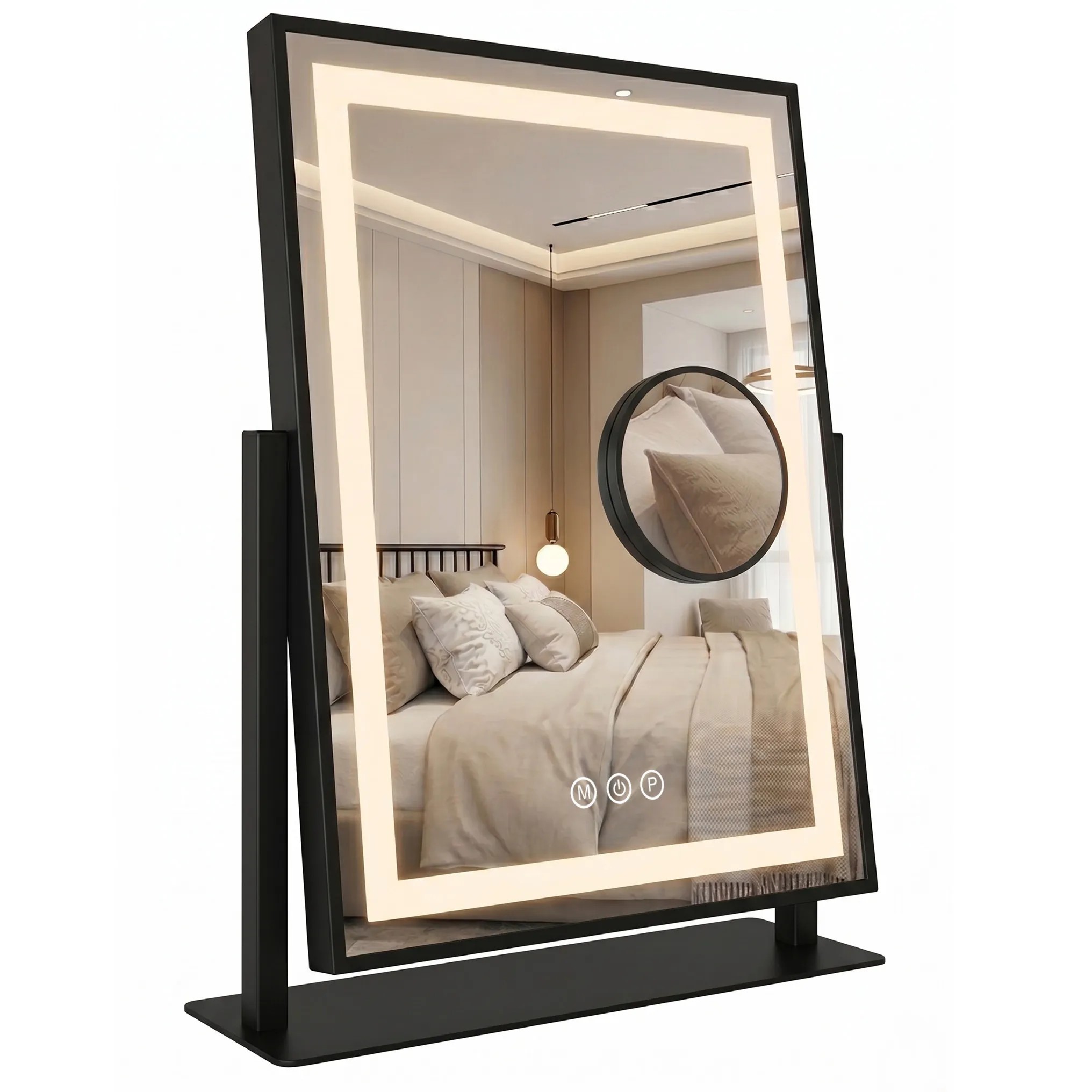 REA spegel Lumi 30x40 LED Svart 8,5x36,5x47,5cm