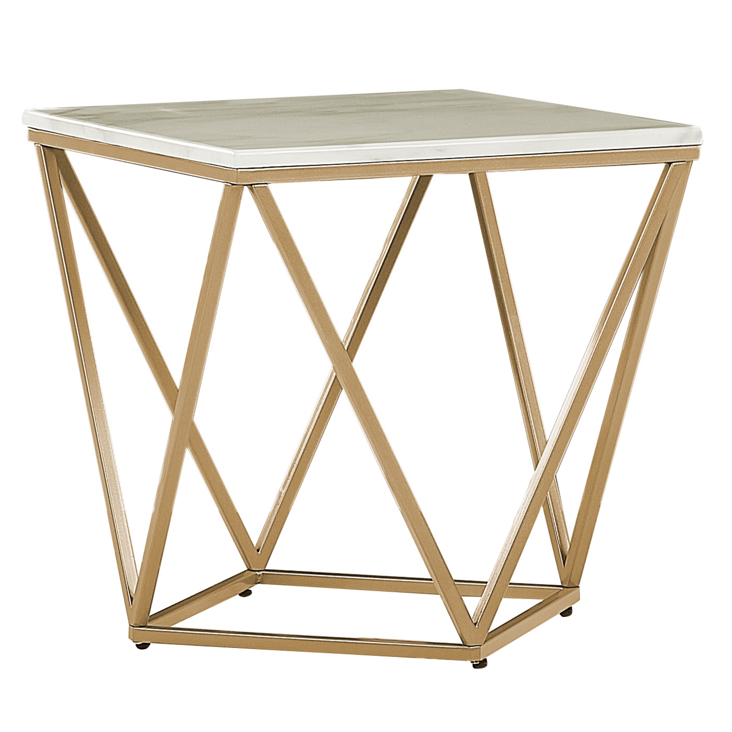 Sidobord MALIBU Beige marmor
