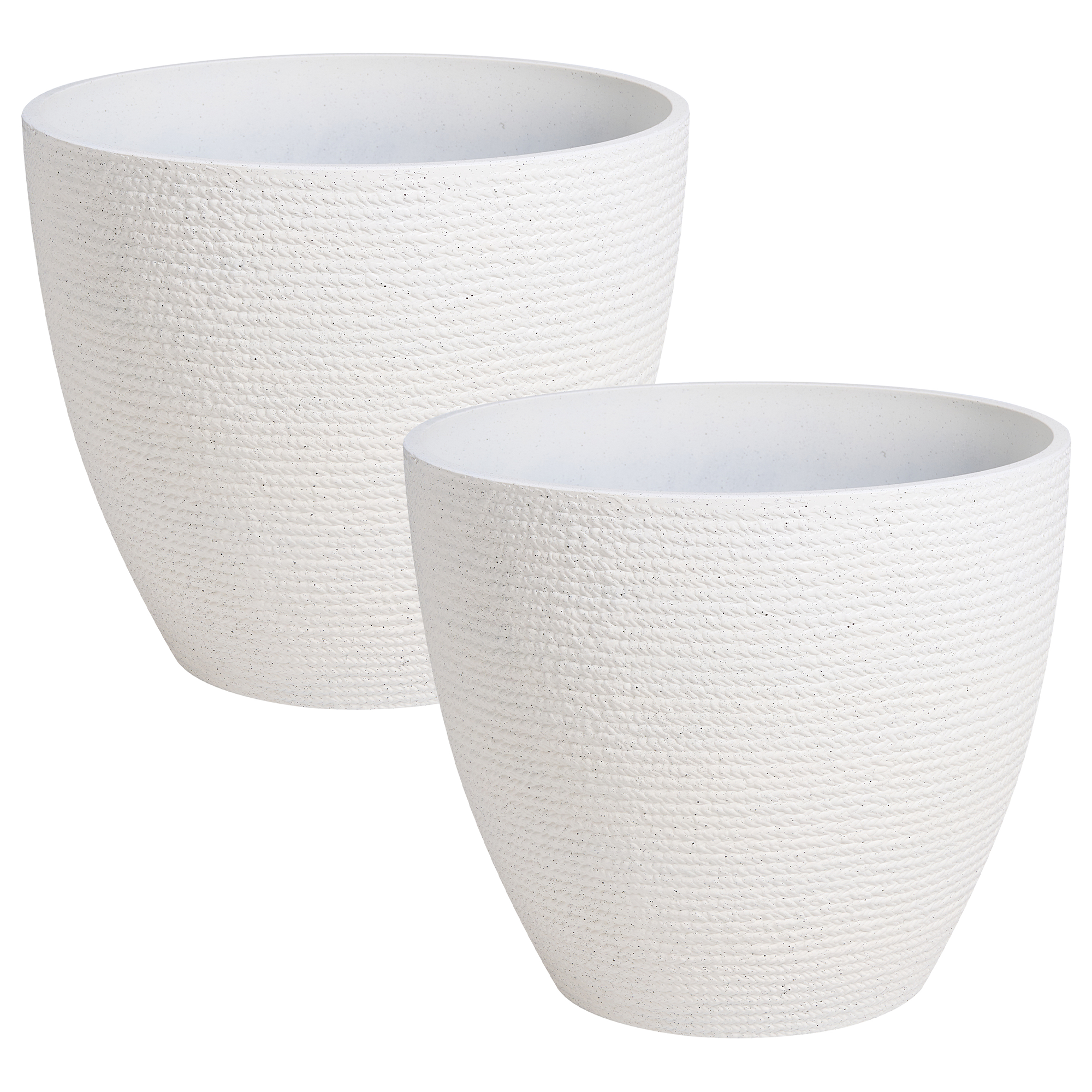 Set med 2 växtkrukor FRITILLARIA 50 cm Off-White
