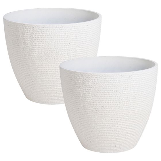 Set med 2 växtkrukor FRITILLARIA 50 cm Off-White