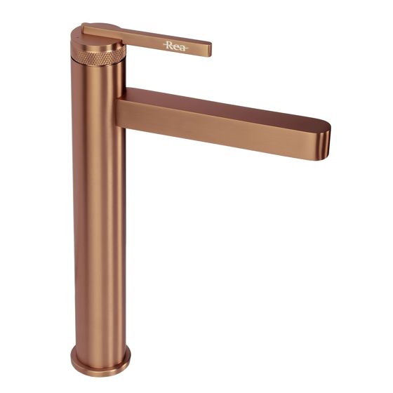REA tvättställsblandare GRACE JS-703701-1BRG Hög, Borstad koppar, 15x4x28,7cm