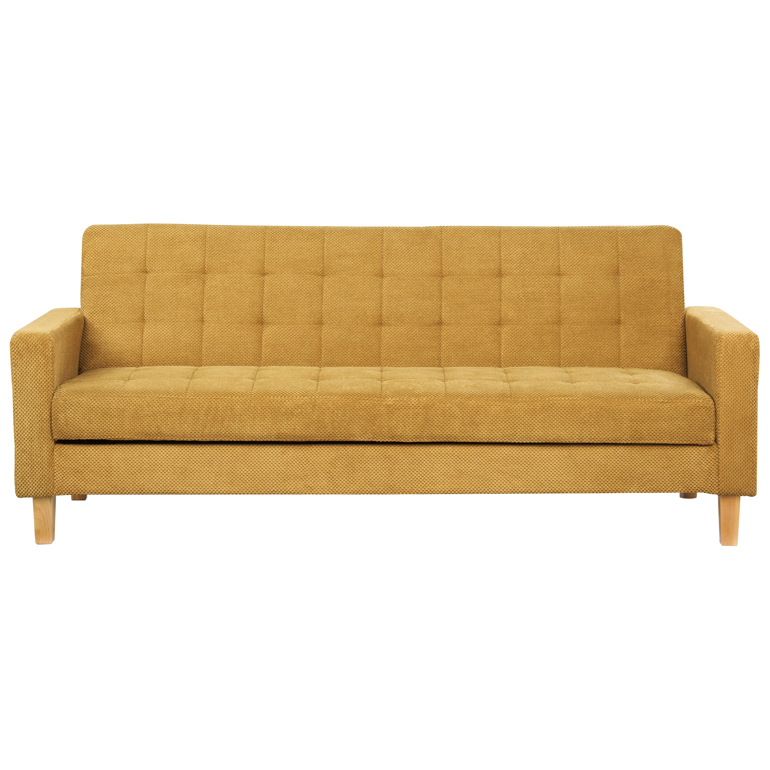 Bäddsoffa 3-sits VEHKOO Senapsgul
