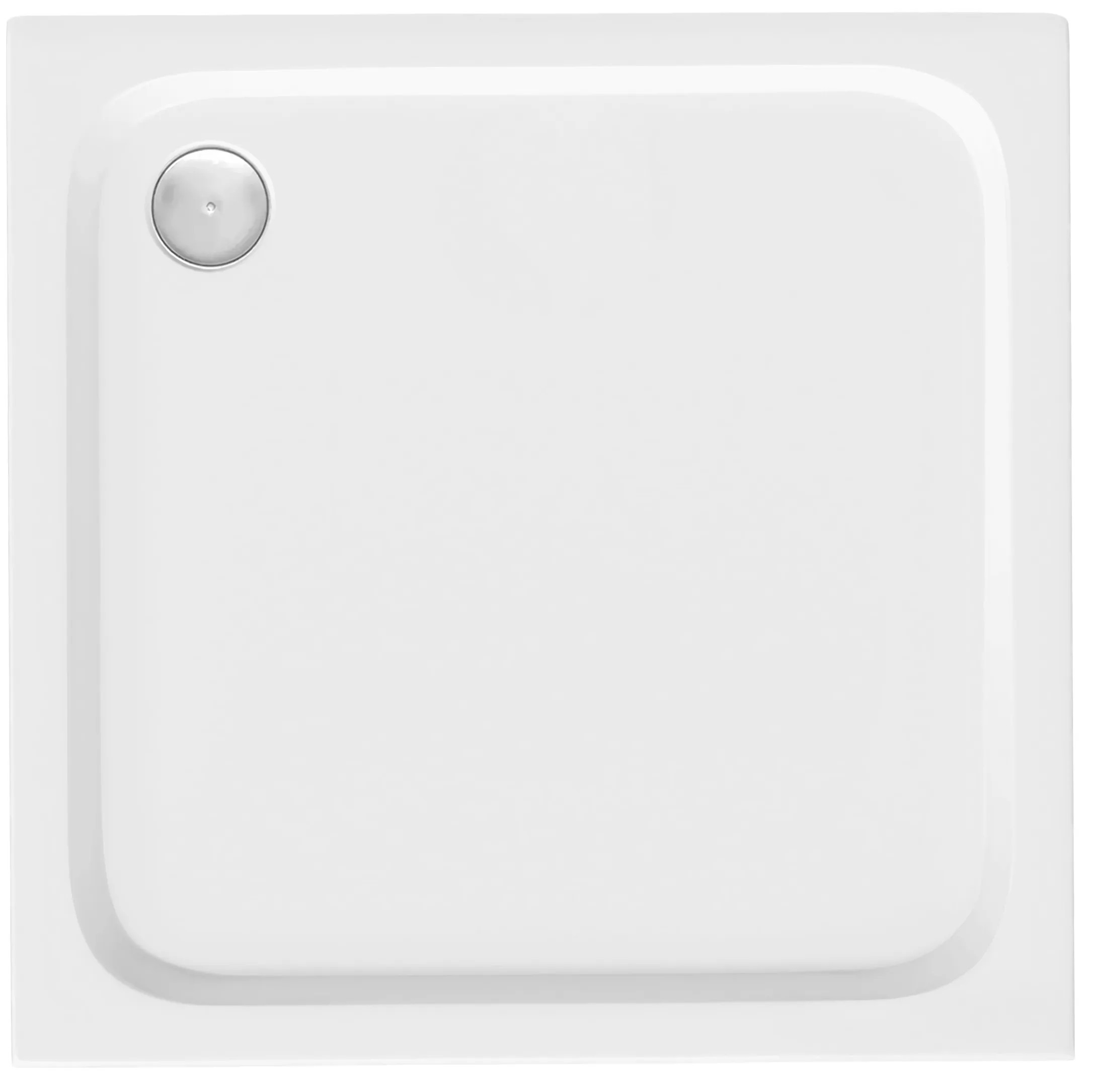 REA Duschkar Belmond 80x80 med lock i borstad koppar Vit, 80x80x5cm