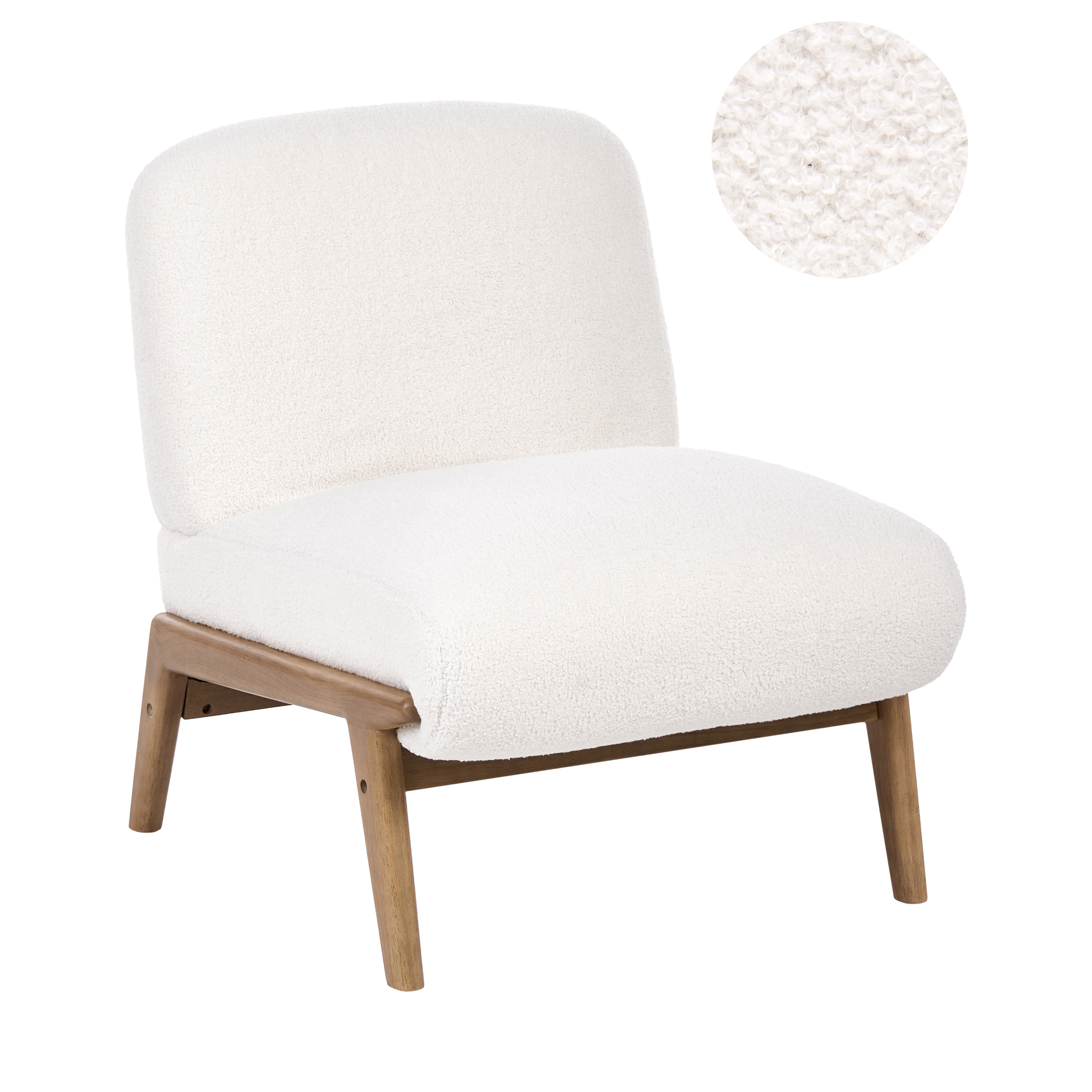 Fåtölj NIVA Bouclé Off-White