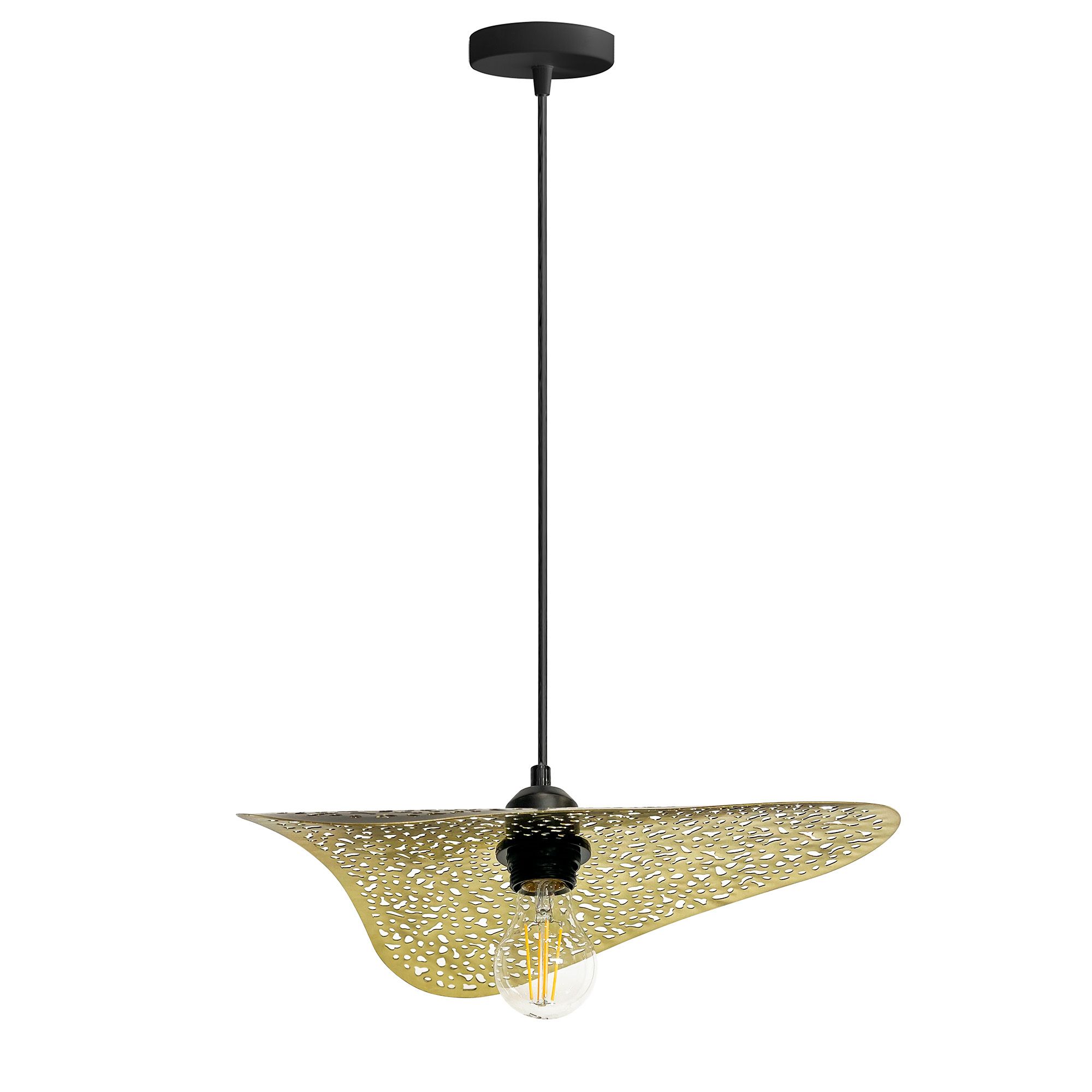 TOOLIGHT hängande taklampa APP1467-1CP Svart/Guld 33x36x5cm