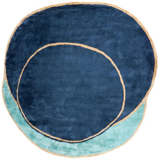 Matta KANRACH Marinblå 200 x 200 cm Viskos