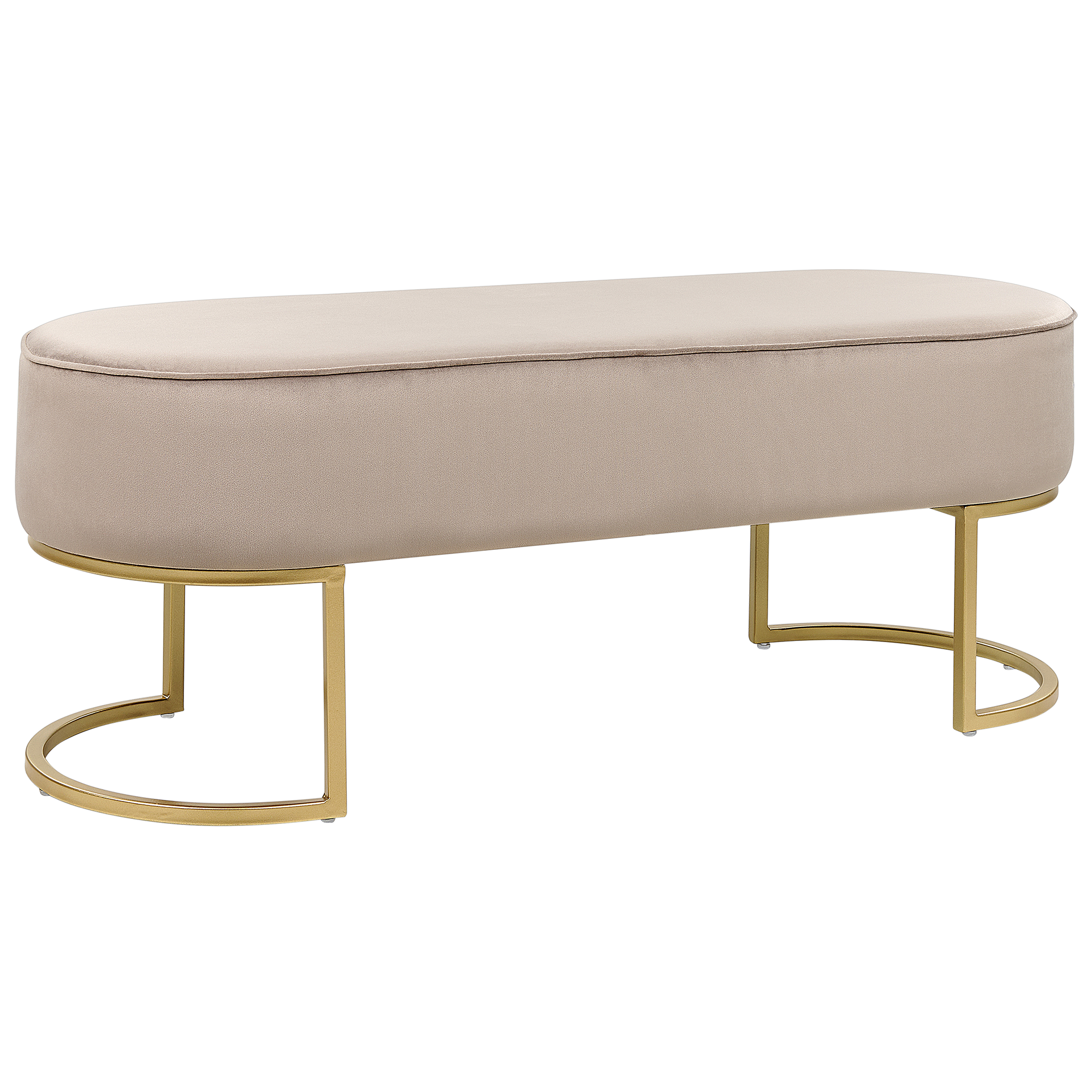 Klädd bänk MILRY Sammet Beige