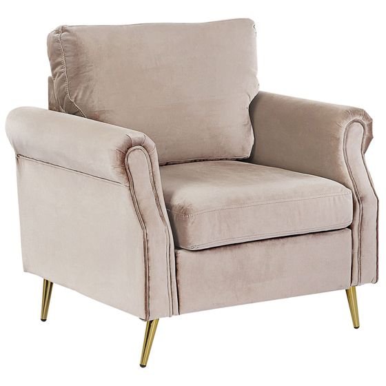 Fåtölj VIETAS Sammet Taupe