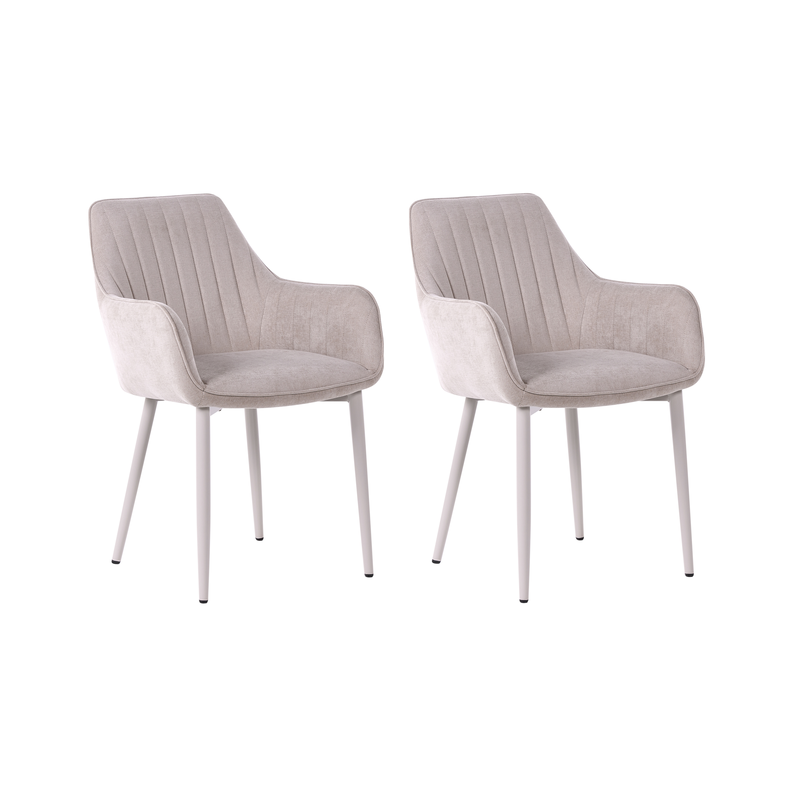 Set med 2 matstolar WELLSTON Beige