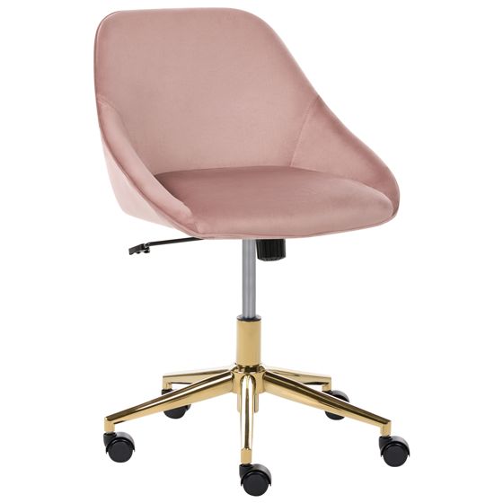 Skrivbordsstol BARDSDALE Sammet Rosa