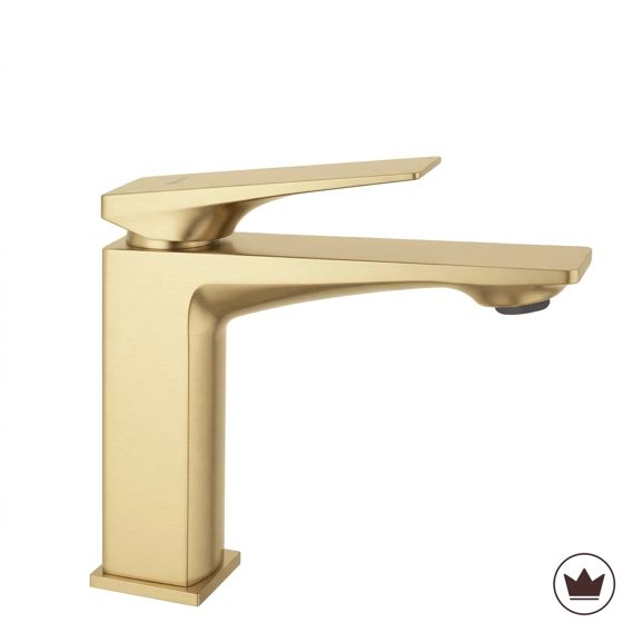 REA Premium Tvättställsblandare Prime Låg Borstat Guld, 11x4,2x15cm