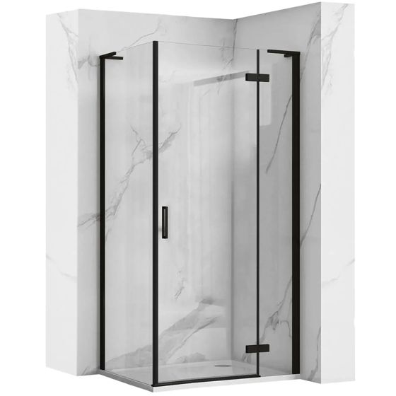 REA Duschkabin HUGO 80x80 Svart, 80x80x200,5cm