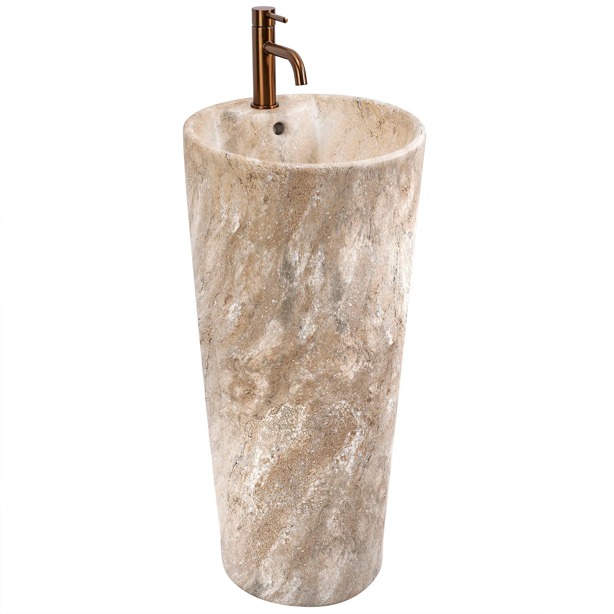 REA Fristående Tvättställ Blanka Savana Matt Beige, 40x40x85cm