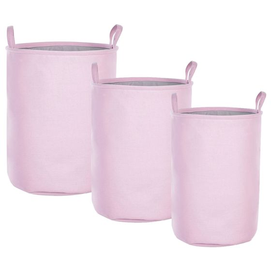 Set med 3 korgar ARCHA Bomull Rosa