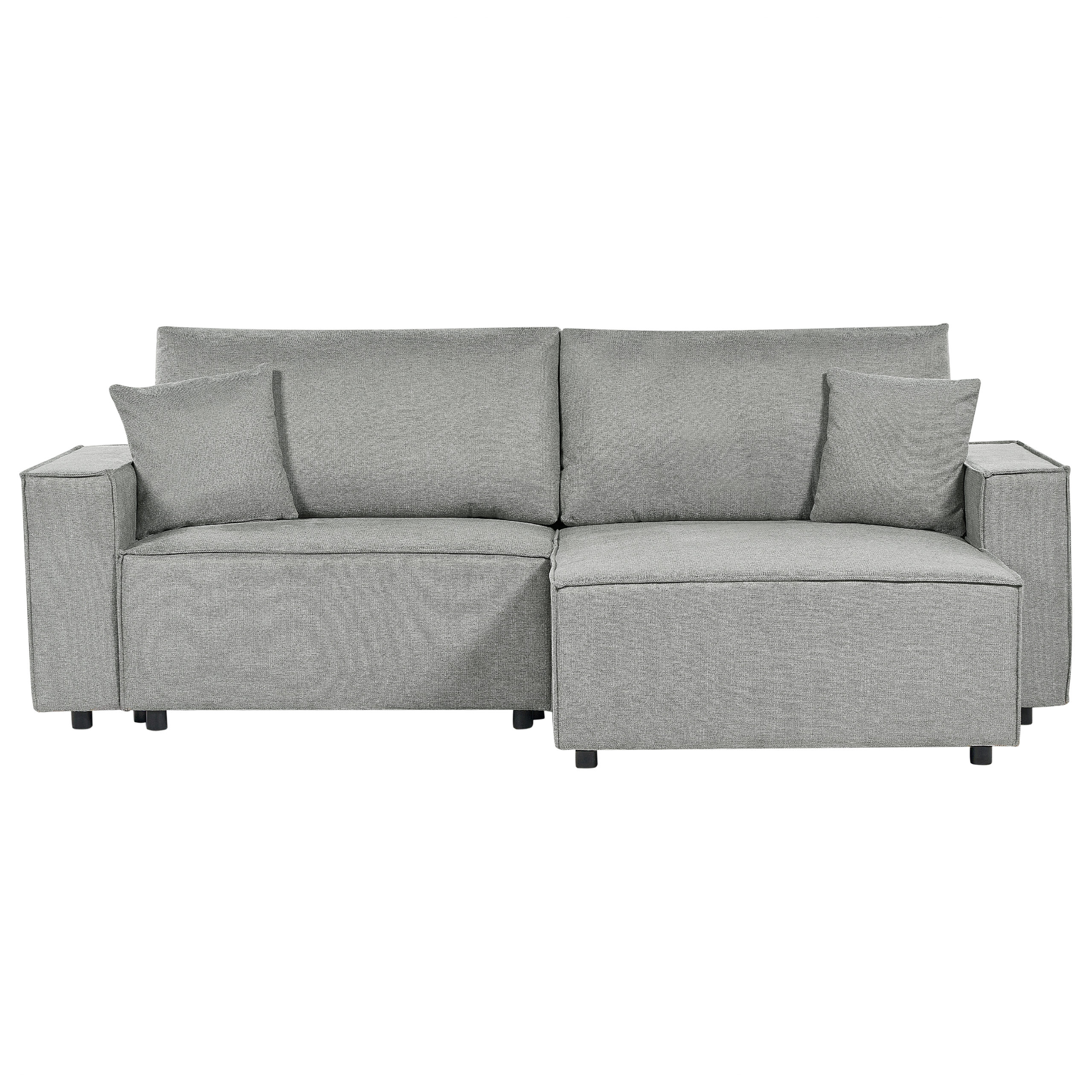 Hörnbäddsoffa 3-sits KARILA med förvaring Grå Vänstervänd