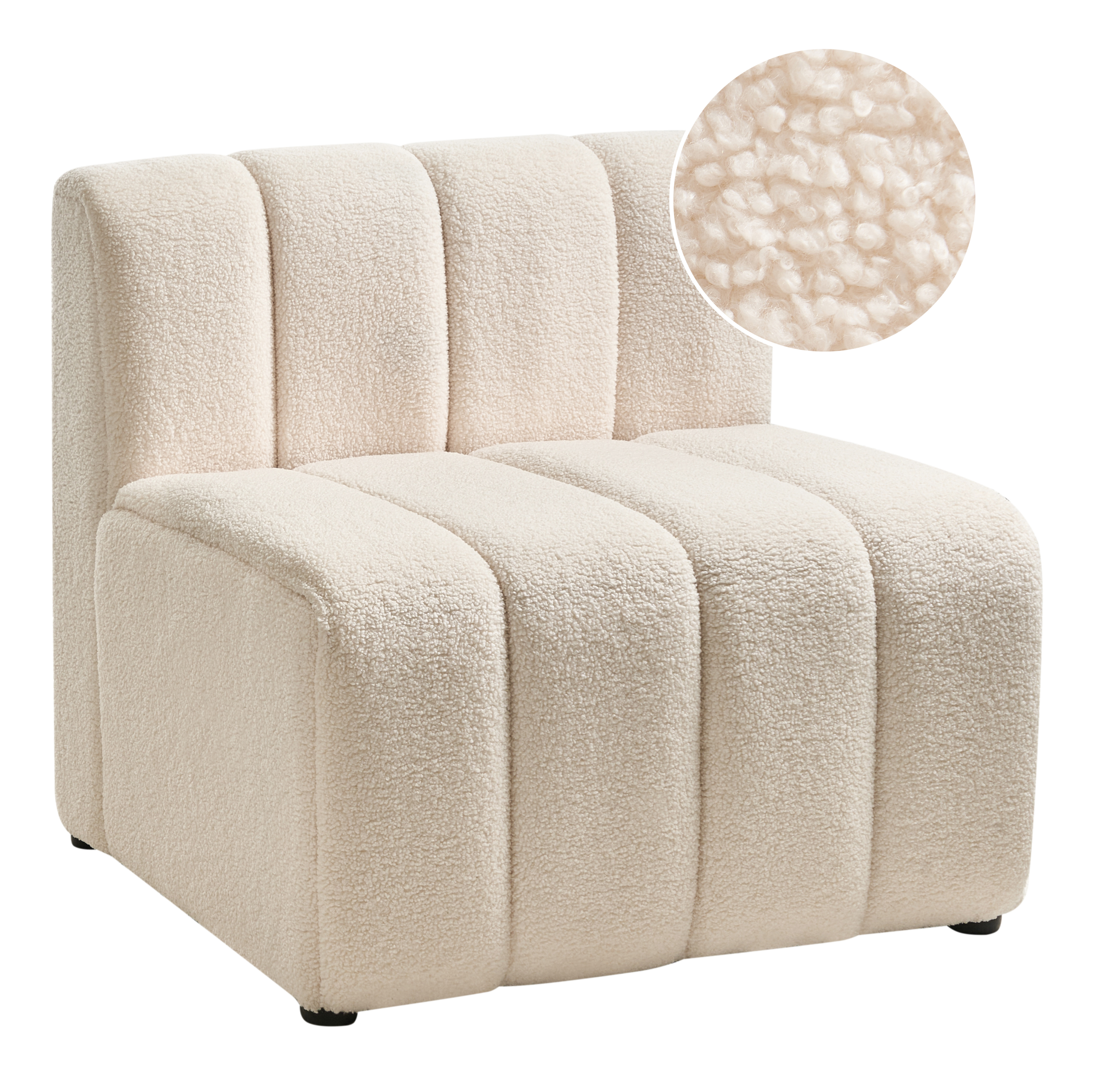 Fåtölj KAGE Bouclé Ljusbeige