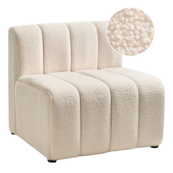 Fåtölj KAGE Bouclé Ljusbeige