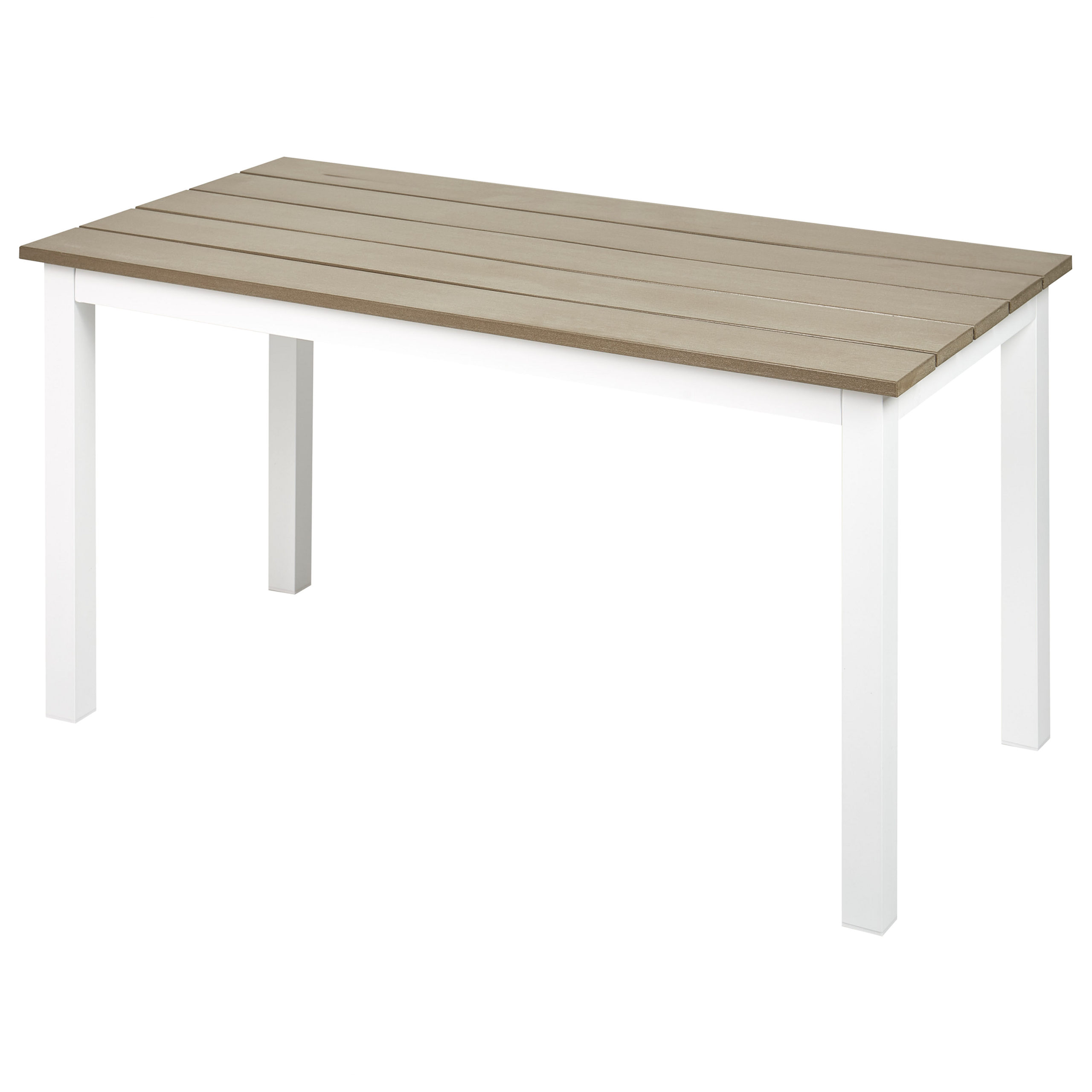 Trädgårdsmatbord MESSINA 100 cm 52 cm Vit