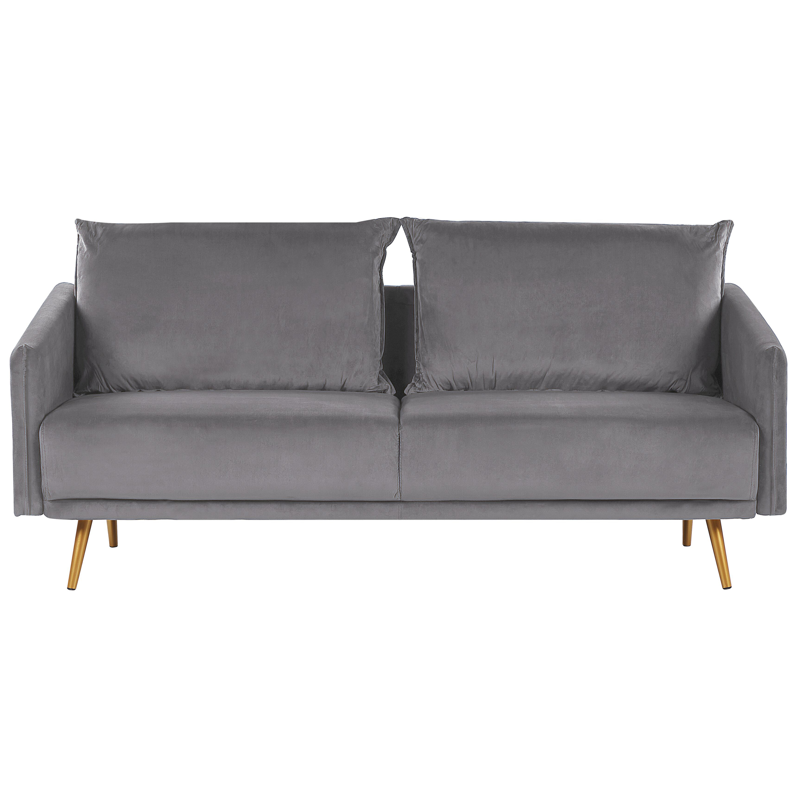 Soffa 3-sits MAURA Sammet Grå