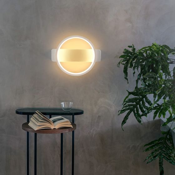 NETTLIFE LED-vägglampa för inomhusbruk - Vit, Modern, Designvägglampa, 7W, Varmvit, 3000K