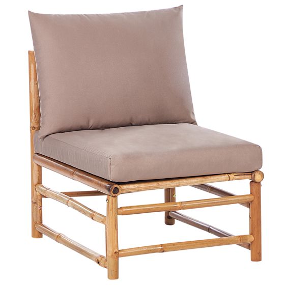 Trädgårdssektion med 1 sittplats CERRETO Bambu Taupe