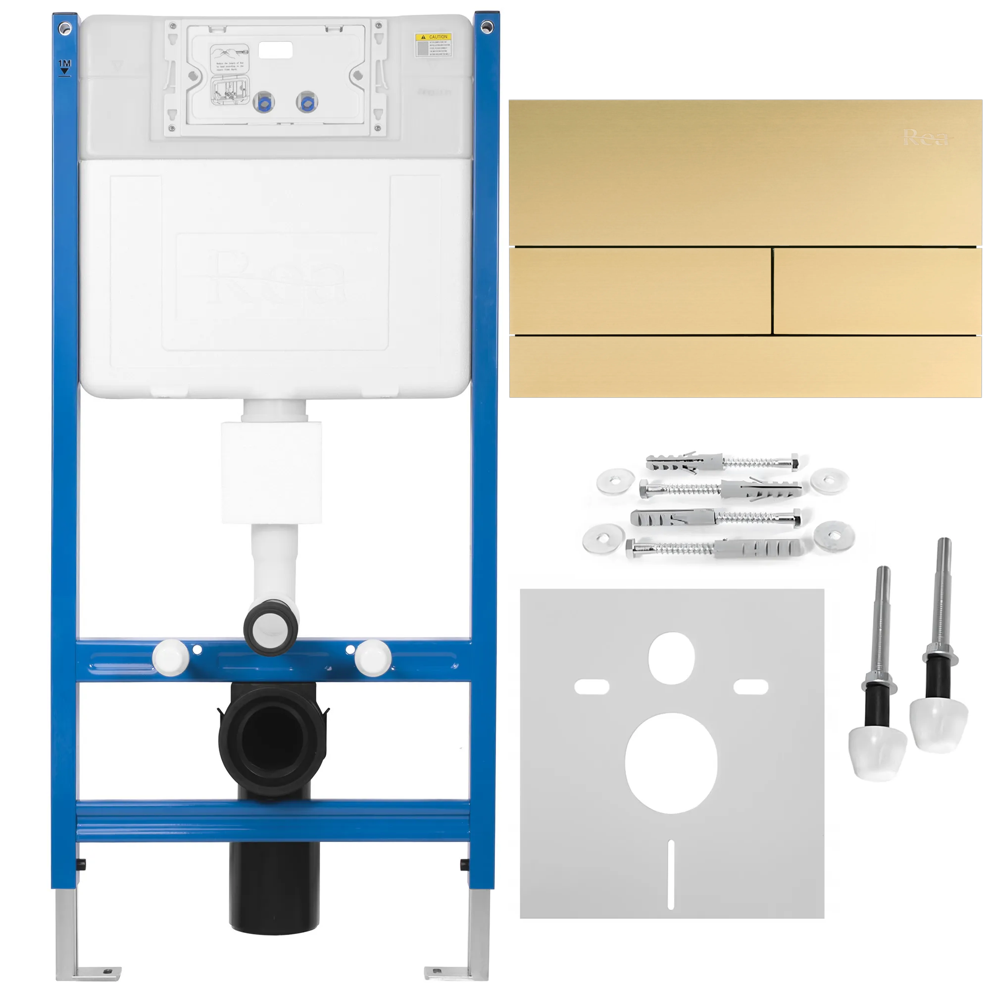 REA Inbyggnadsfixtur K011A-Q Borstat Guld, 103,5x52,5x103,5cm