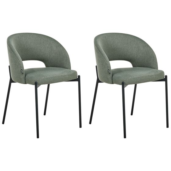 Set med 2 matstolar PENNY Mörkgrön
