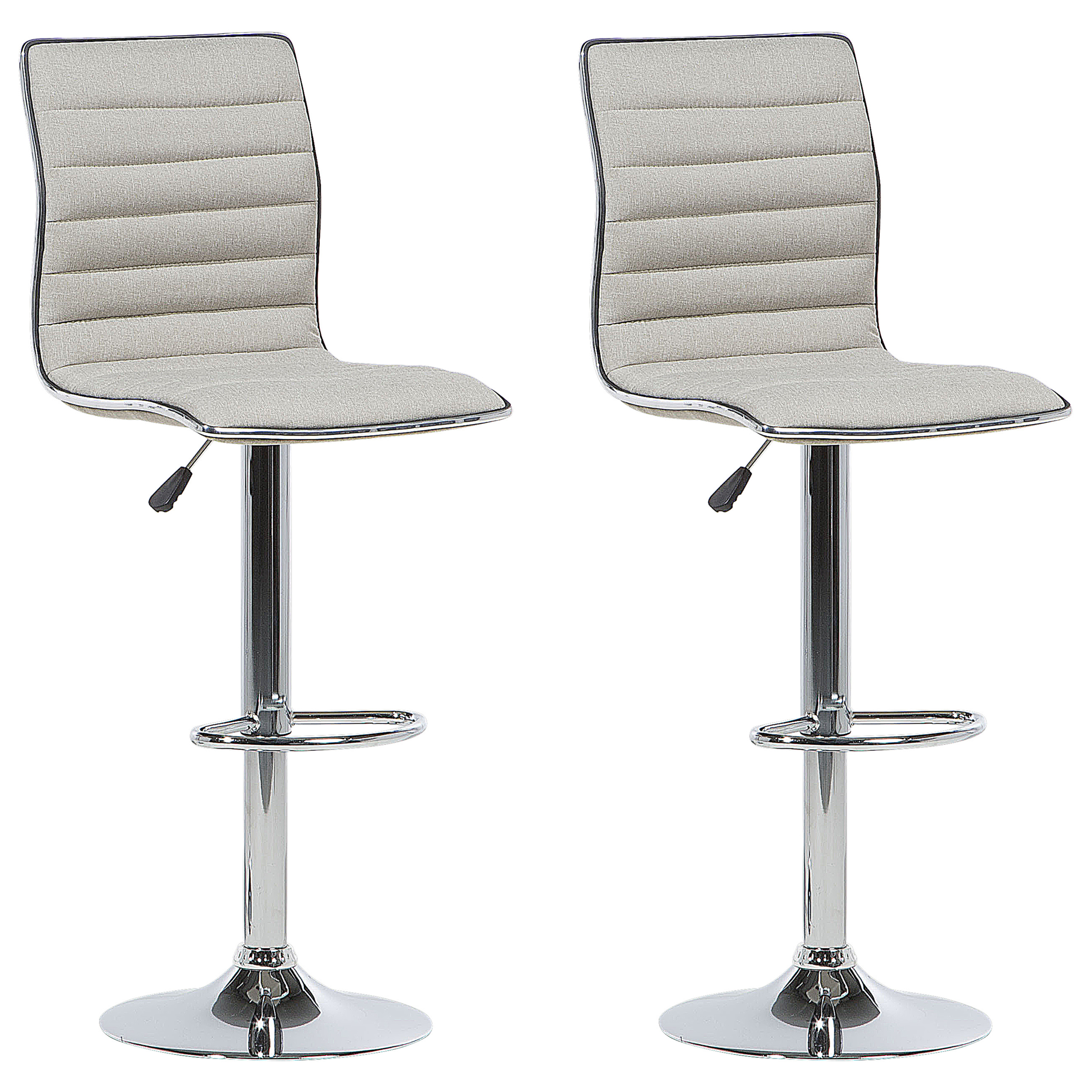Set med 2 barstolar LUCERNE Vridbar Ljusbeige
