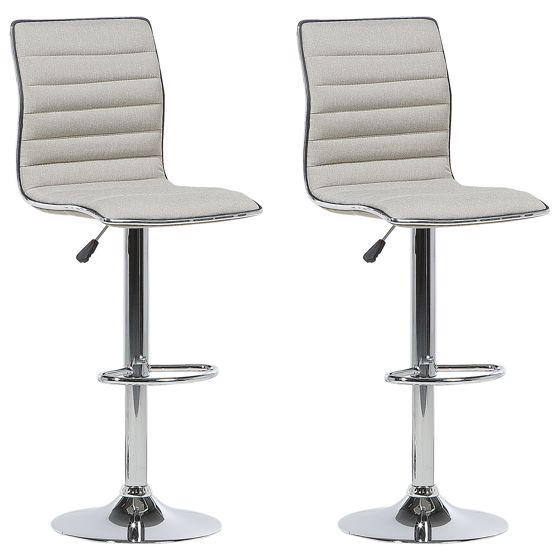Set med 2 barstolar LUCERNE Vridbar Ljusbeige