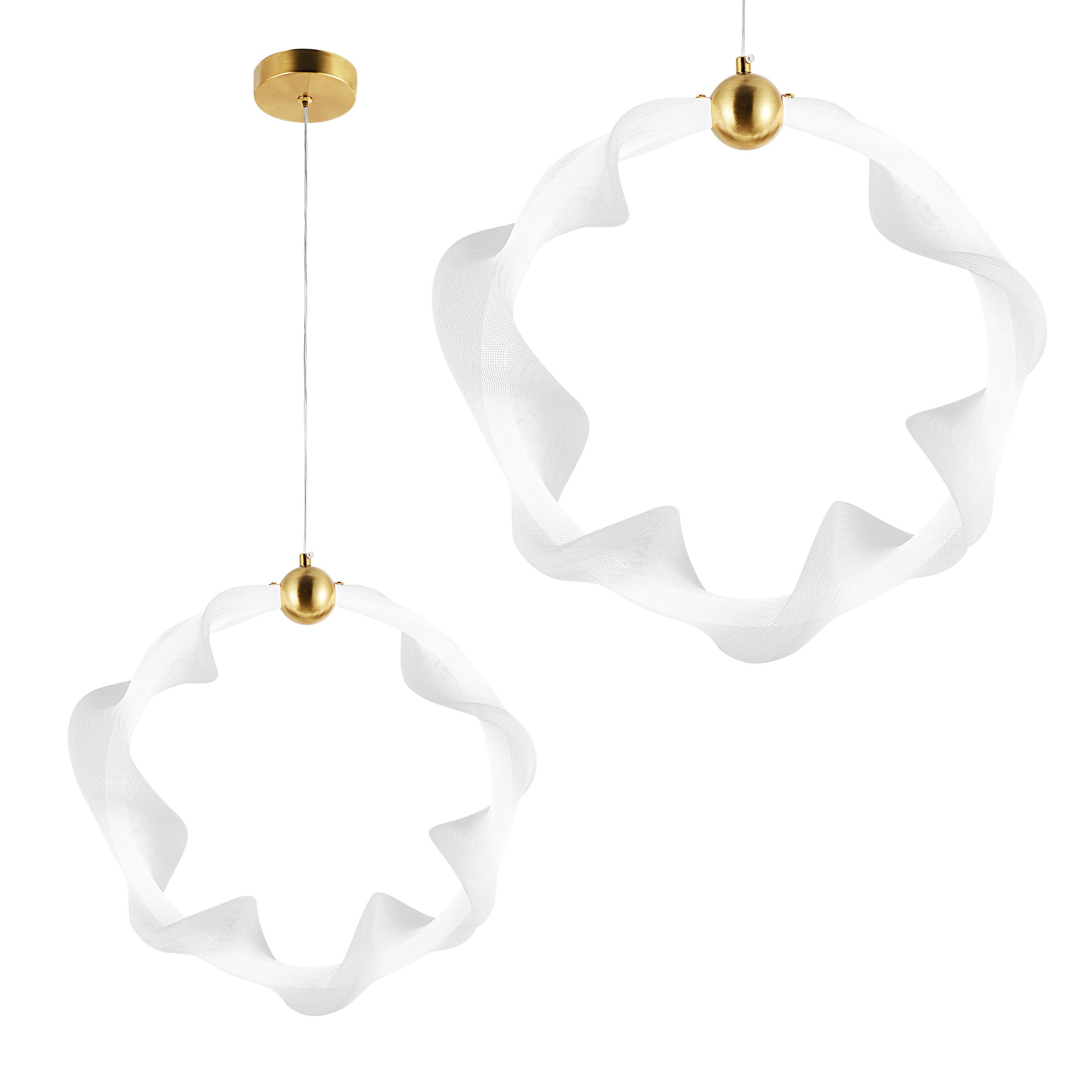 TOOLIGHT hängande taklampa LED G014-1CP Vit/Guld 40x40x85cm