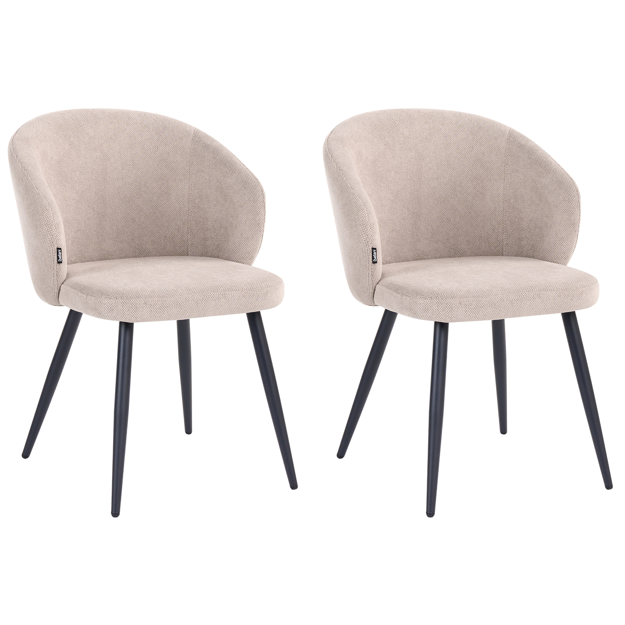 Set med 2 matstolar MOUNDVILLE Taupe