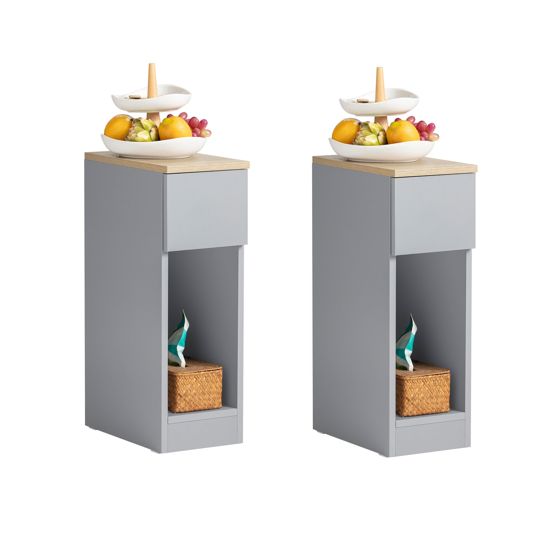 SoBuy Sidobord Förvaringsbord Soffbord Cafébord FBT111-HGx2