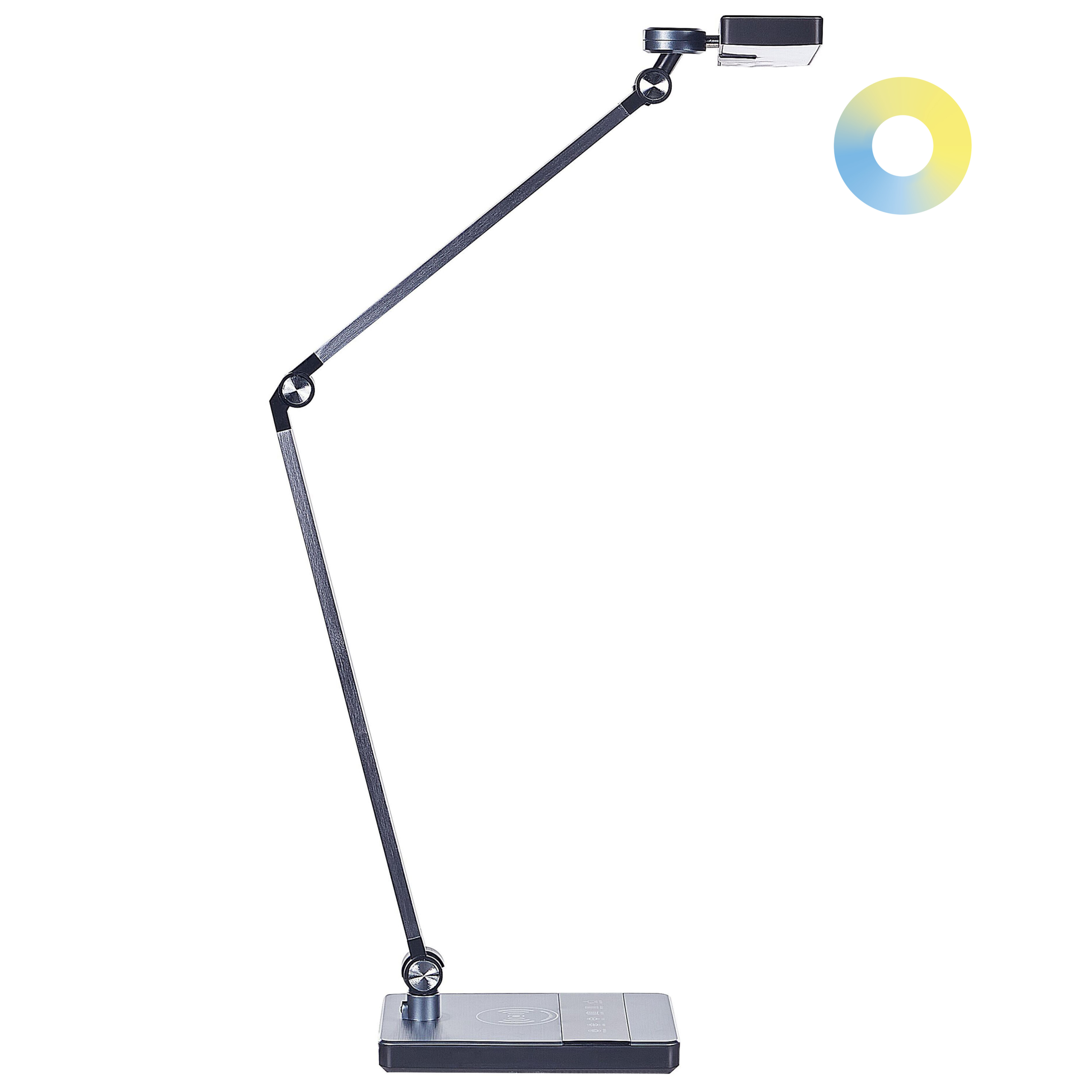 LED-skrivbordslampa LACERTA med trådlös laddare Metall Svart