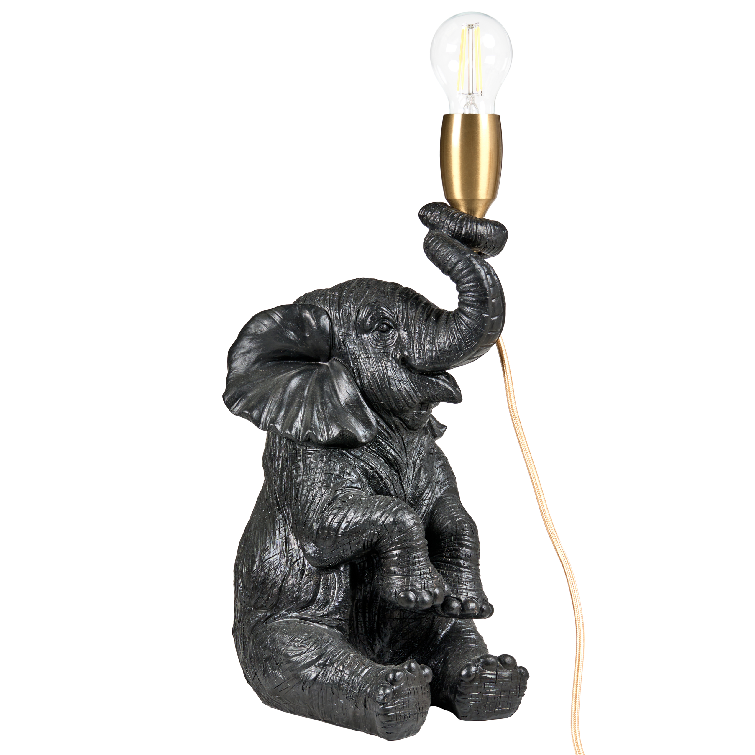 Bordslampa Elefant FORTUNA Svart