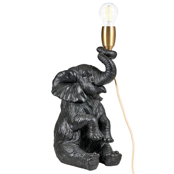 Bordslampa Elefant FORTUNA Svart