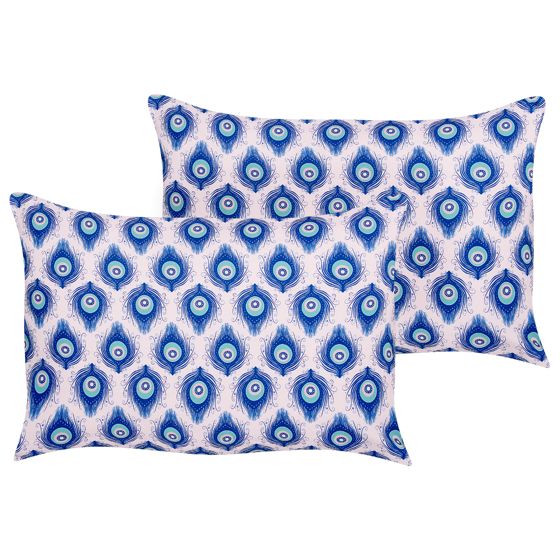 Set med 2 utomhusdynor CERIANA Djurtryck 40 x 60 cm Blå