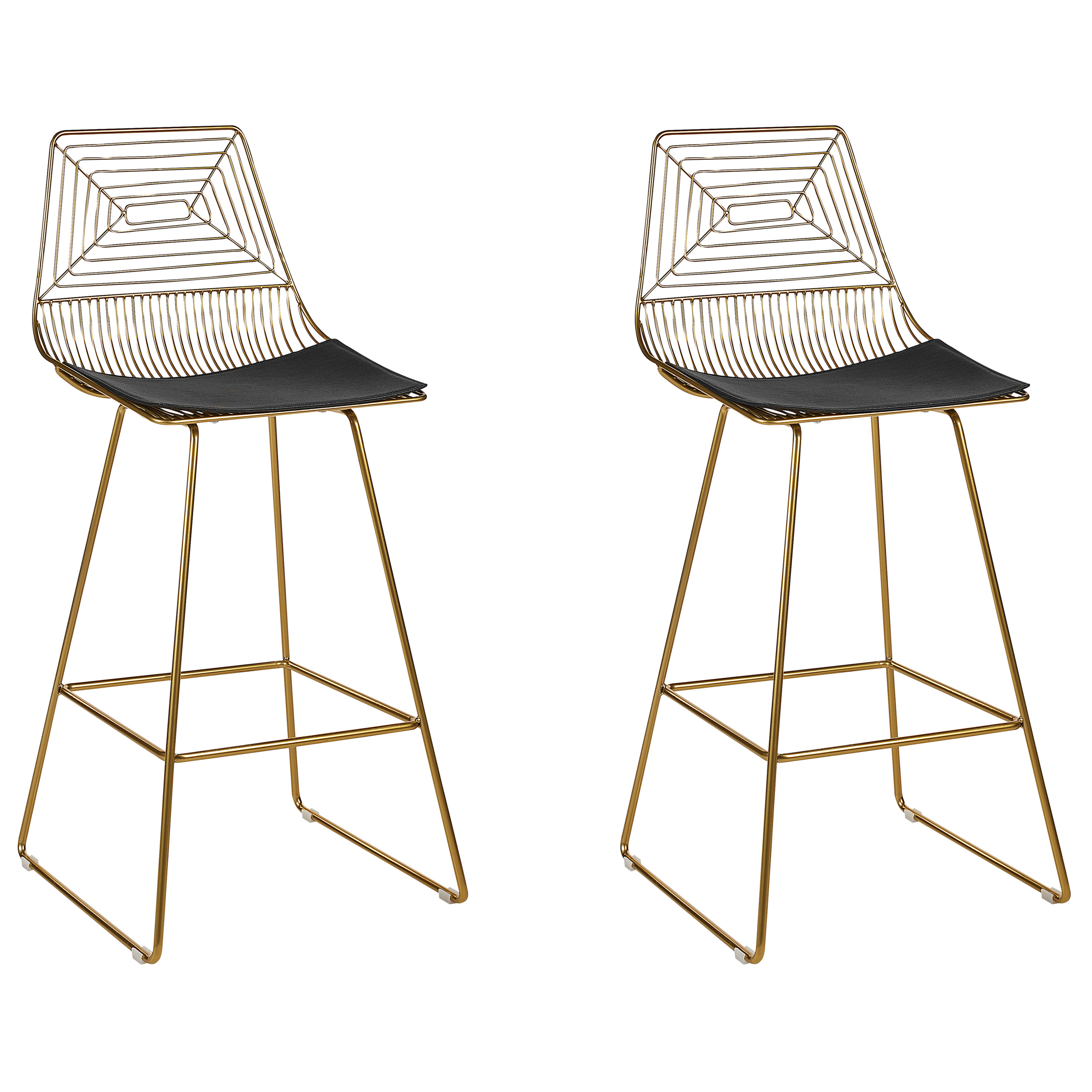 Set med 2 barstolar BISBEE Metall Guld