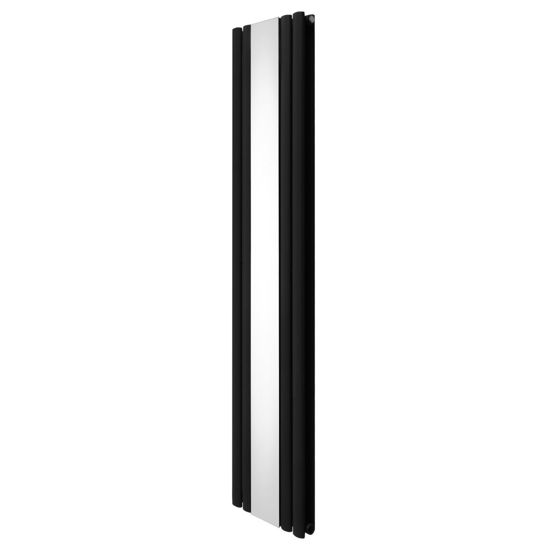 Oval spegelradiator - 1800 mm x 380 mm - svart