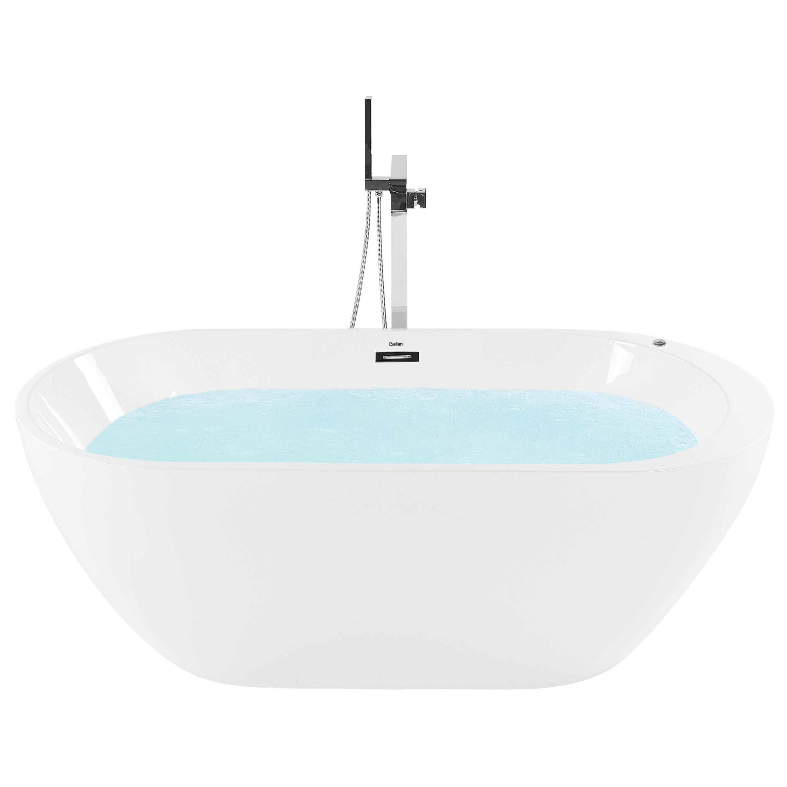 Fristående bubbelbadkar med LED NEVIS 1700 x 800 mm Vit