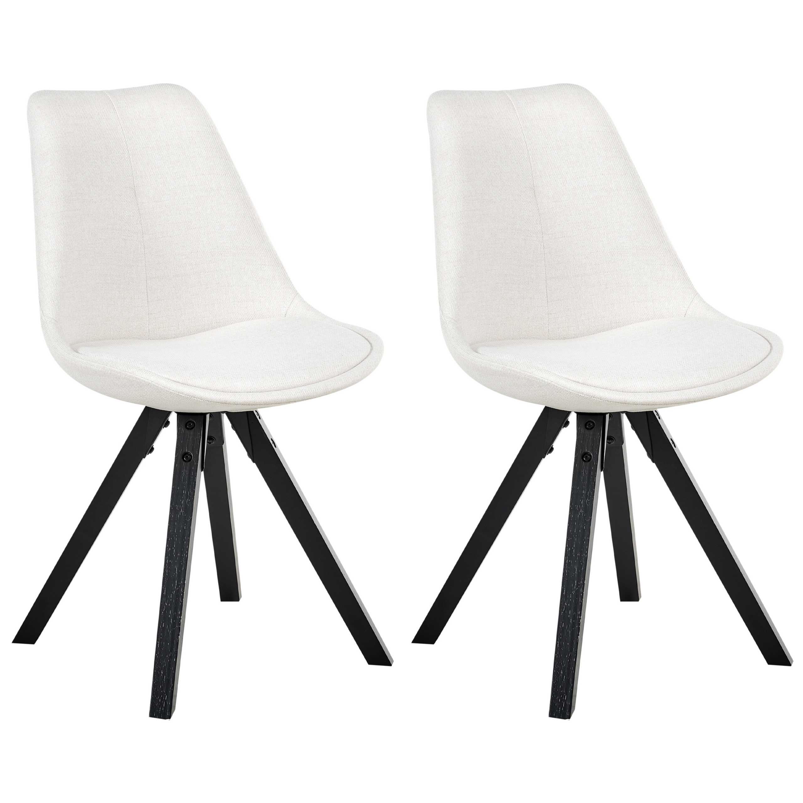 Set med 2 matstolar HEDLEY Off-White