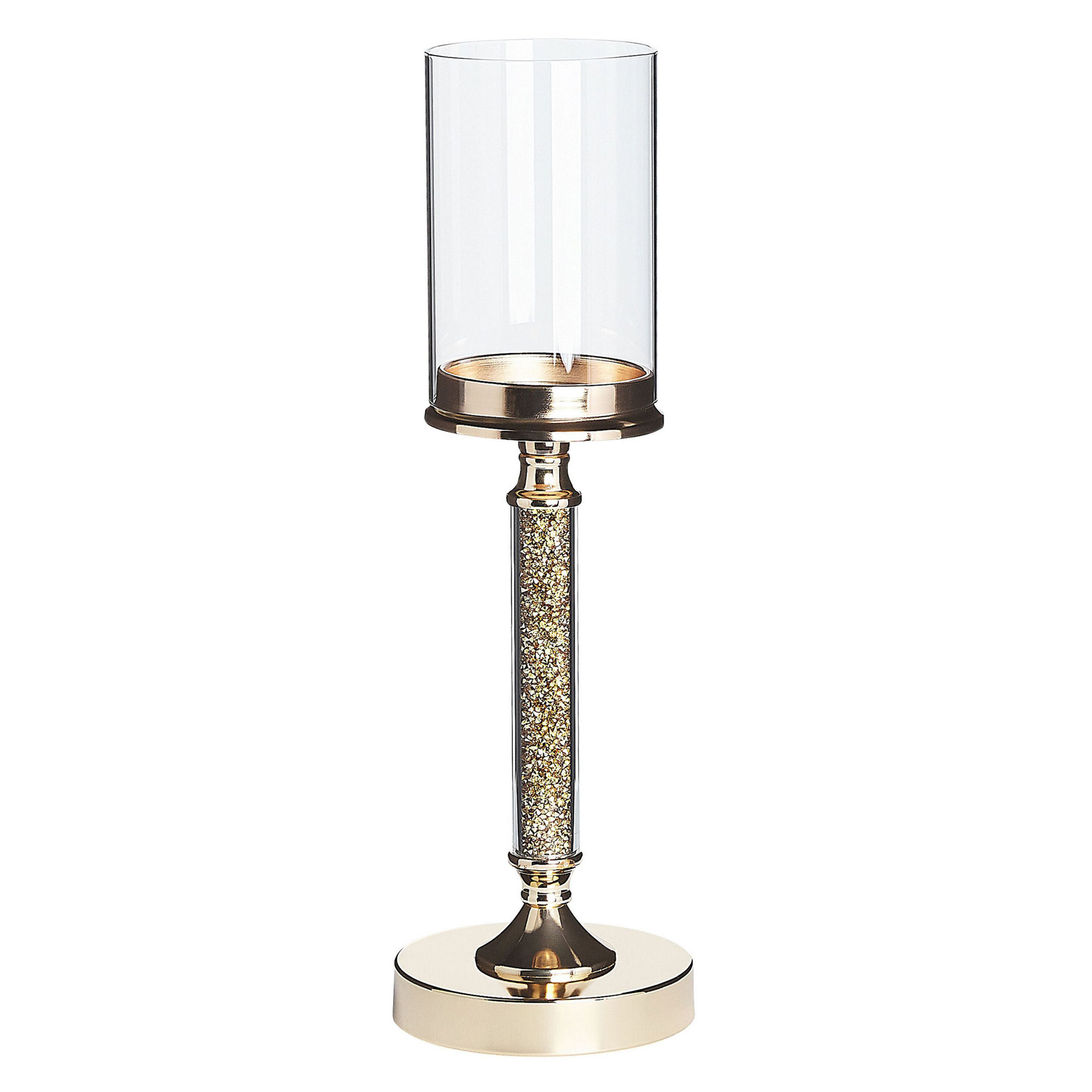 Ljusstake ABBEVILLE 41 cm Glas Guld