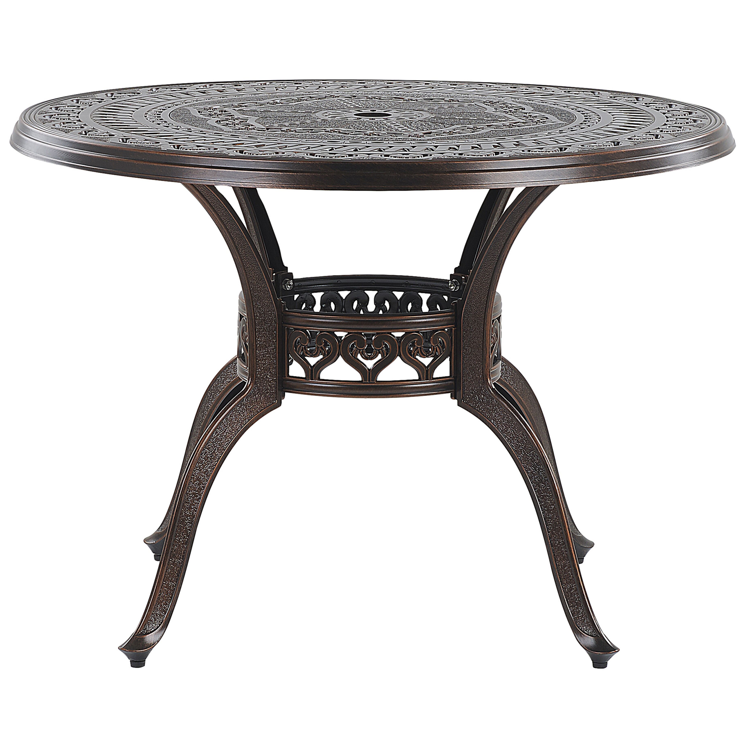 Trädgårdsmatbord SALENTO 102 cm 102 cm Metall Mörkbrun