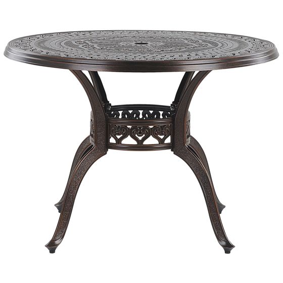 Trädgårdsmatbord SALENTO 102 cm 102 cm Metall Mörkbrun